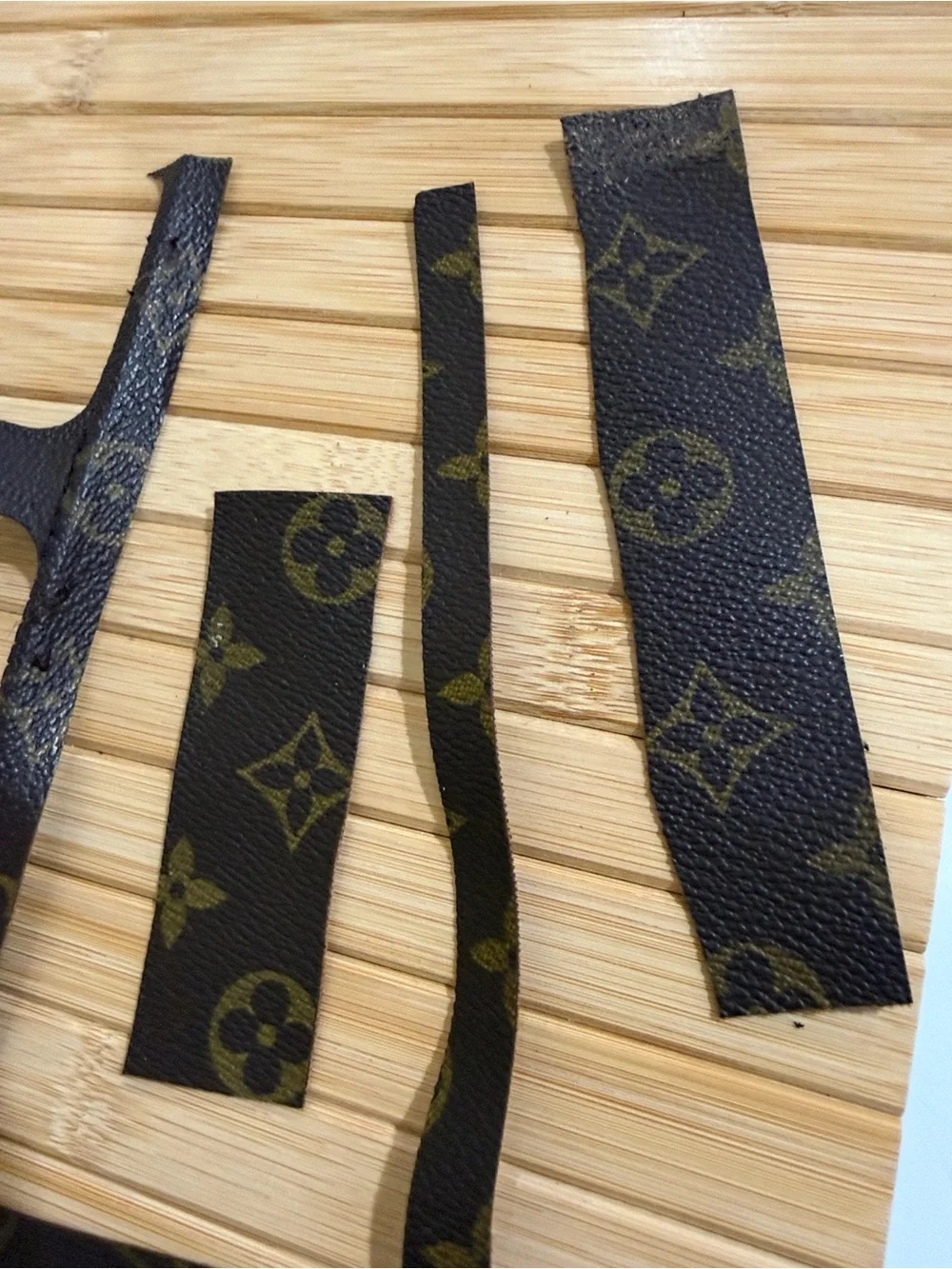 Authentic Louis Vuitton Monogram project Cut pieces Leather 10 piece